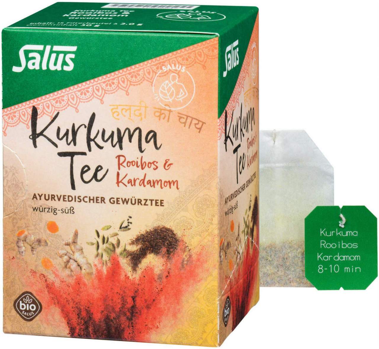 Kurkuma Tee Rooibos & Kardamom Bio Salus Fbtl. 15 Stück