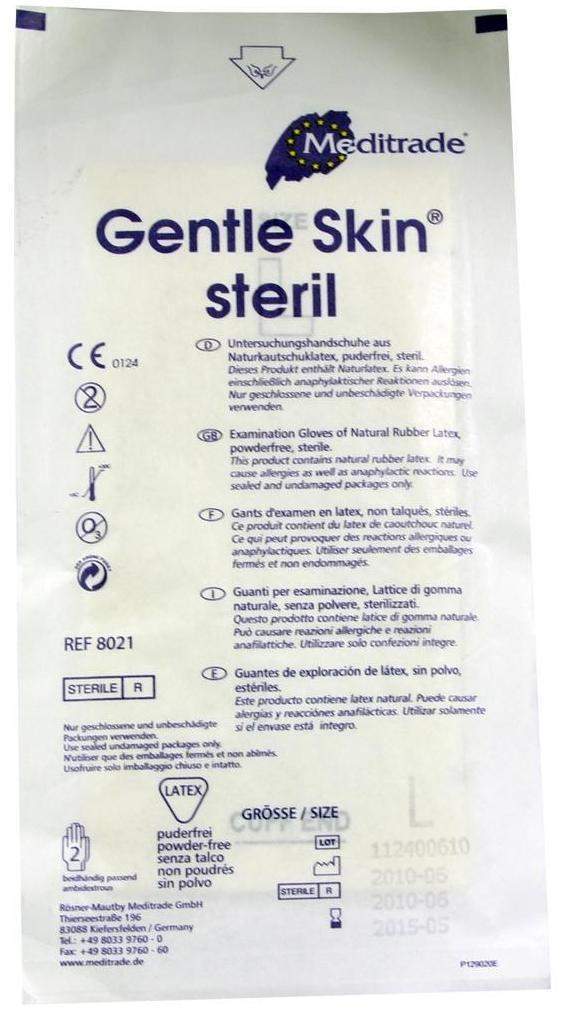 Handschuhe Einmal Latex Puderfrei Steril Groß 1 Paar