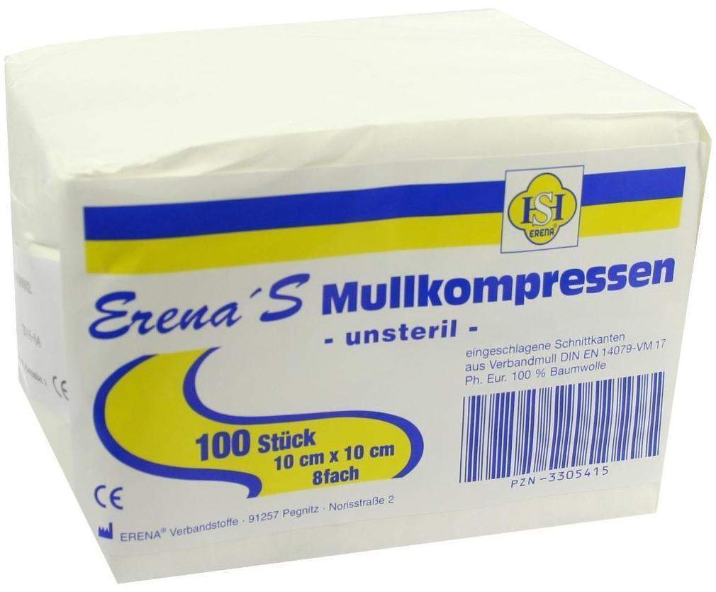 Erena Unsteril Mullkompresse10x10cm 8-Fach