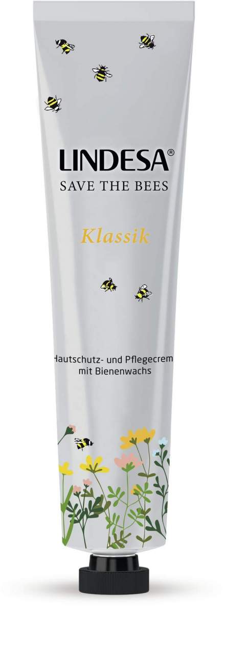 Lindesa Save The Bees Klassik Hautschutz- und Pflegecreme 50 ml - Pflege mit Bienenwachs
