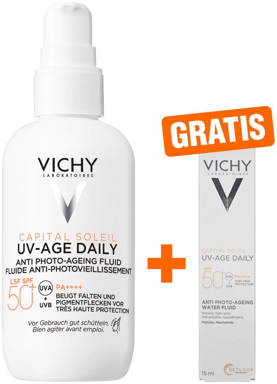 Vichy Capital Soleil UV-Age daily LSF50 80 ml + gratis Vichy Capital Soleil UV-Age Daily LSF50+ 15 ml - Anti-Aging