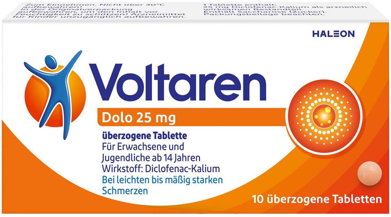 Voltaren Dolo 25 mg 10 überzogene Tabletten