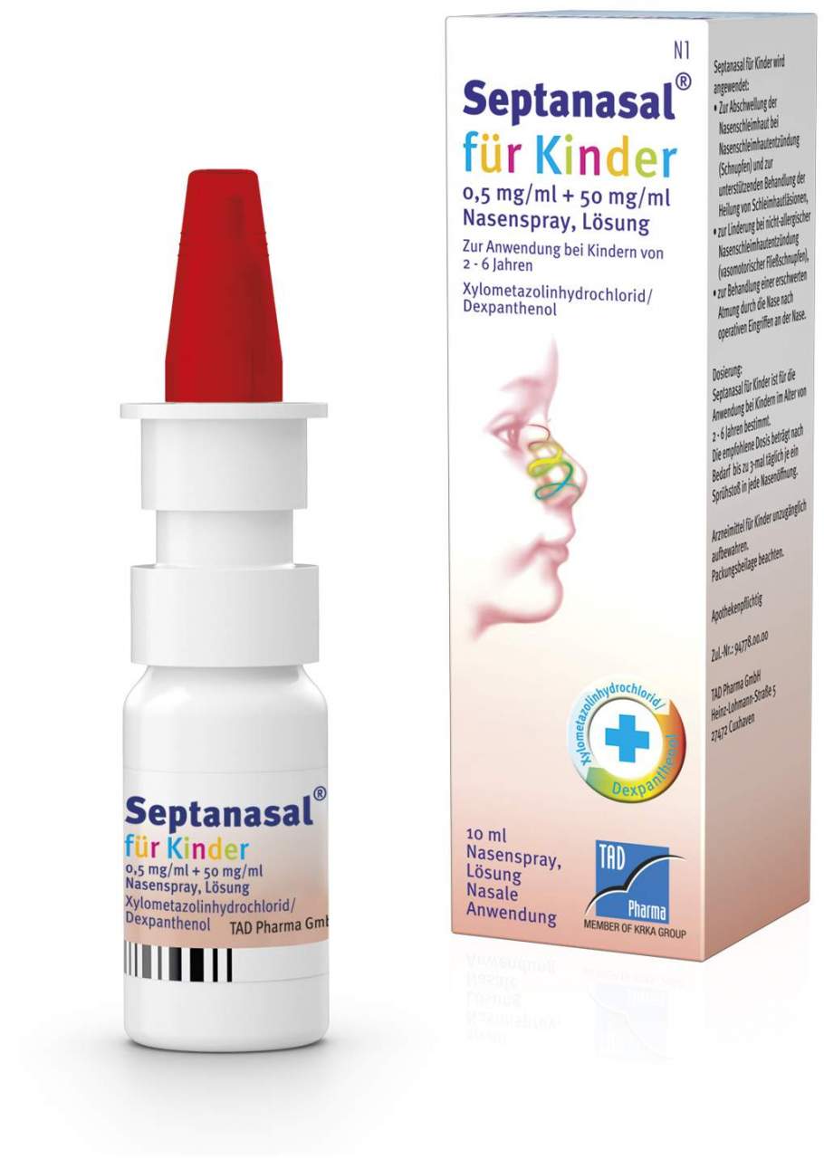 Septanasal Kinder 0,5 mg Je ml + 50 mg Je ml 10 ml