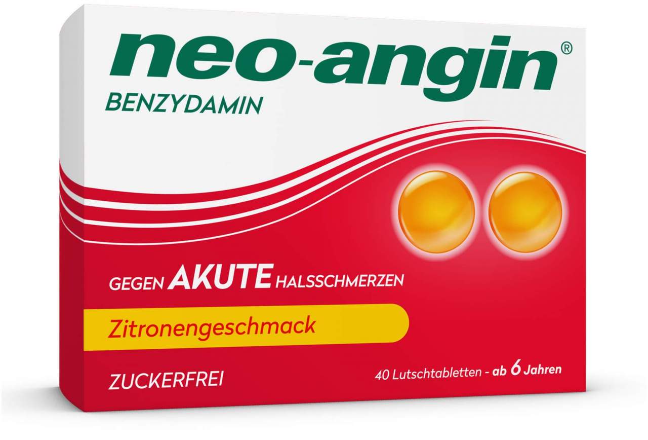 Neo-Angin Benzydamin akute Halsschmerzen Zitrone 40 Lutschtabletten