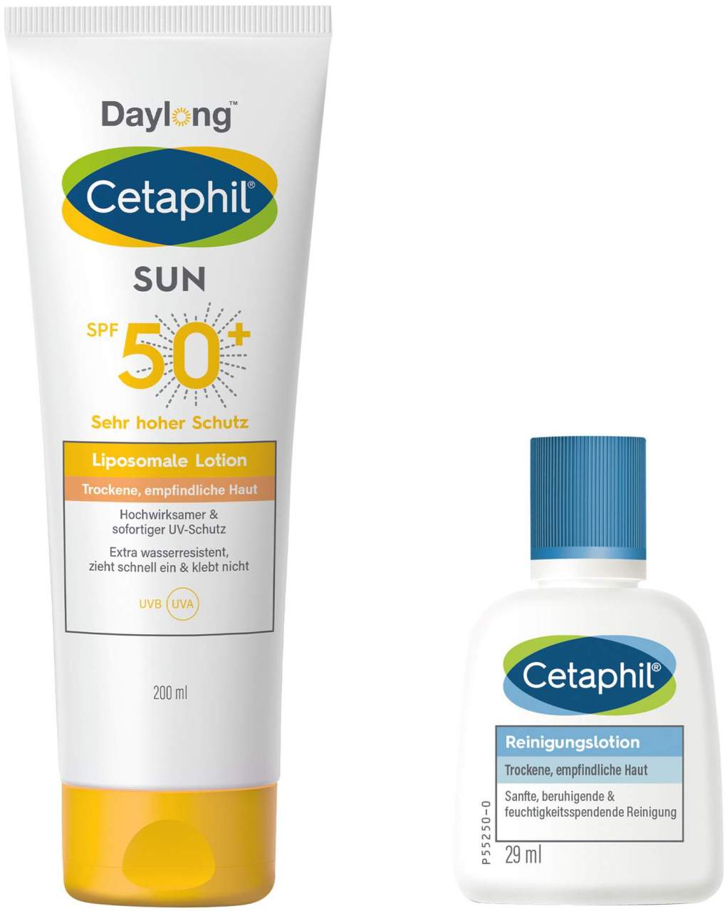 Cetaphil Sun Daylong SPF 50+ liposomale Lotion 200 ml + gratis Cetaphil Reinigungslotion 29 ml - Sonnenschutz