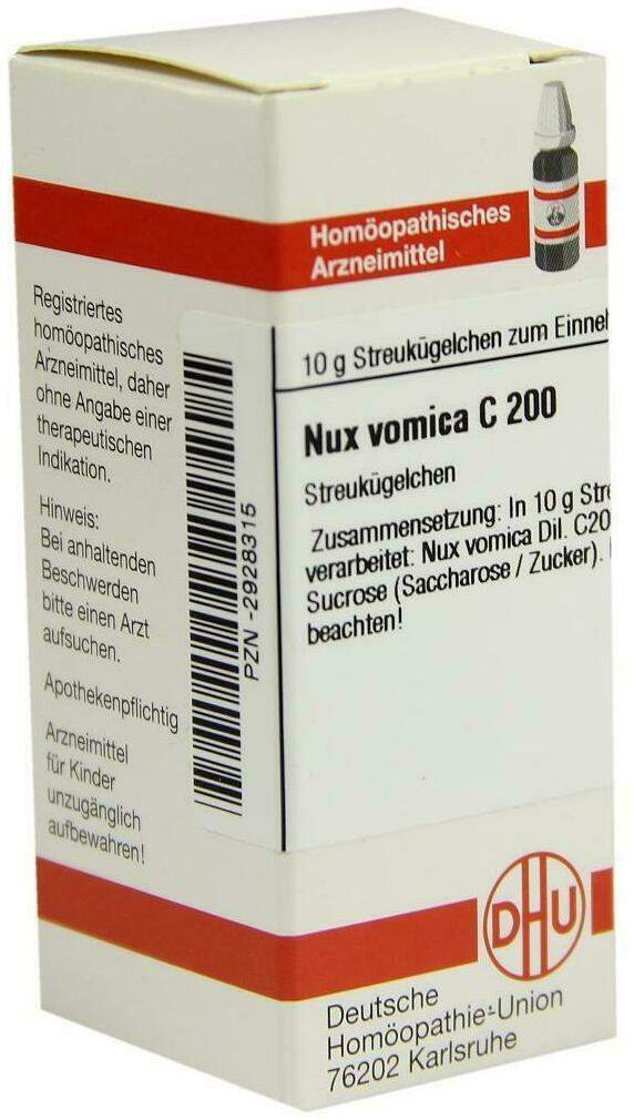 Dhu Nux Vomica C200 10 G Globuli
