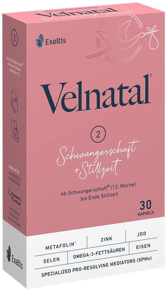 Velnatal Schwangerschaft + Stillzeit 30 Weichkapseln