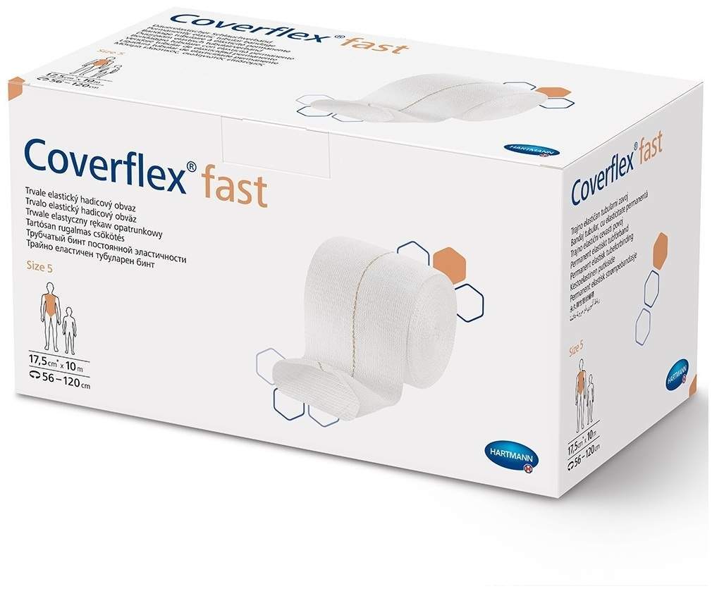 Coverflex Fast Schlauchverb. Gr.5 17,5 cm X 10 M Weiss 1 Stück