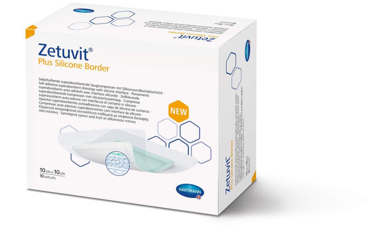 Zetuvit Plus Silicone Border 10x10 cm