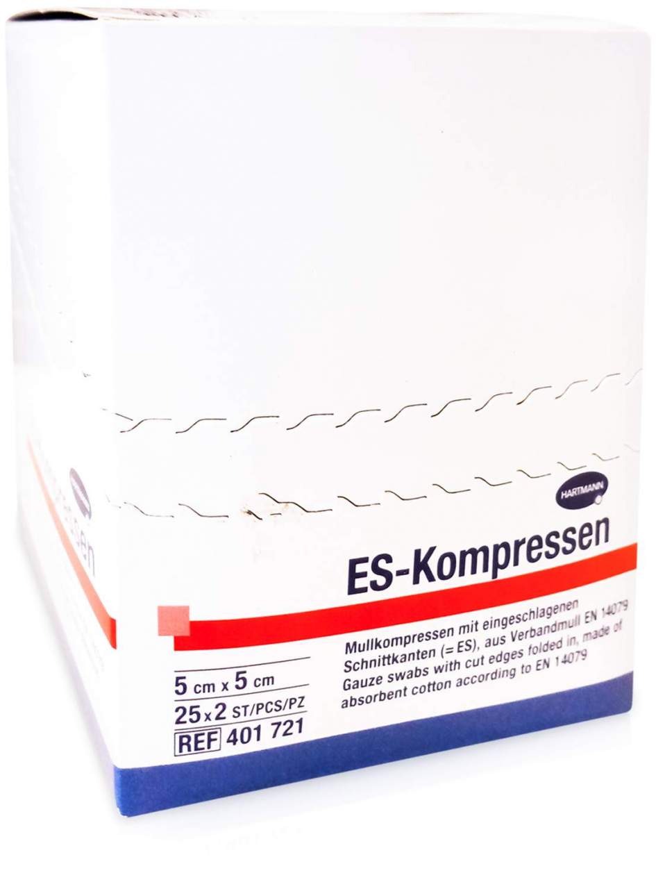 Es Kompressen Steril 5x5 cm 8fach 25x2 Kompressen