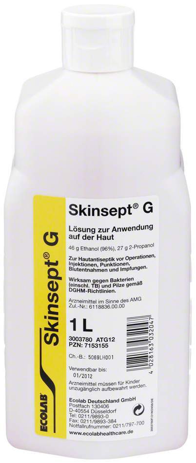 Skinsept G Griff Flasche Lösung