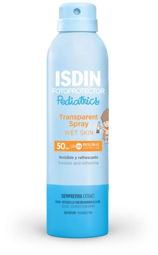 Isdin Fotoprotector Ped.Wet Skin Spray Spf 50 250 ml - Sonnenschutz für Kinder ab 3 Jahren