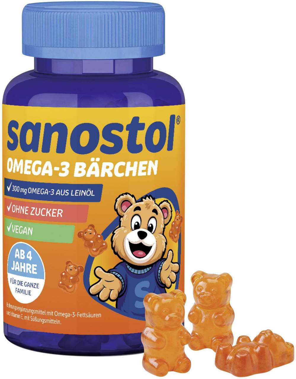 Sanostol Omega-3 Bärchen 60 Stück