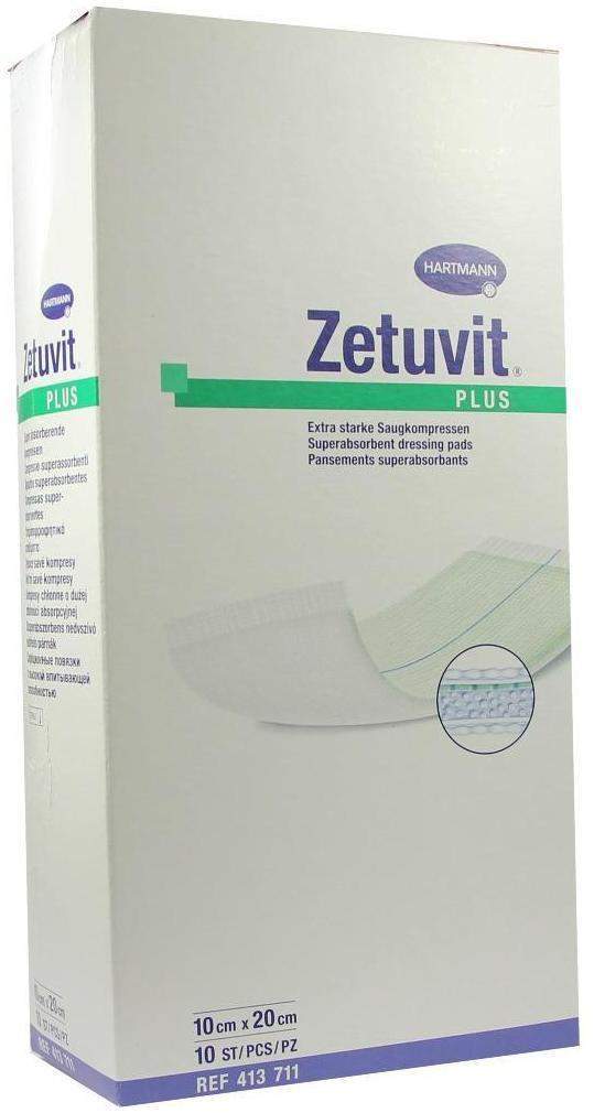 Zetuvit Plus Extrastarke Saugkompresse Steril 10x20cm