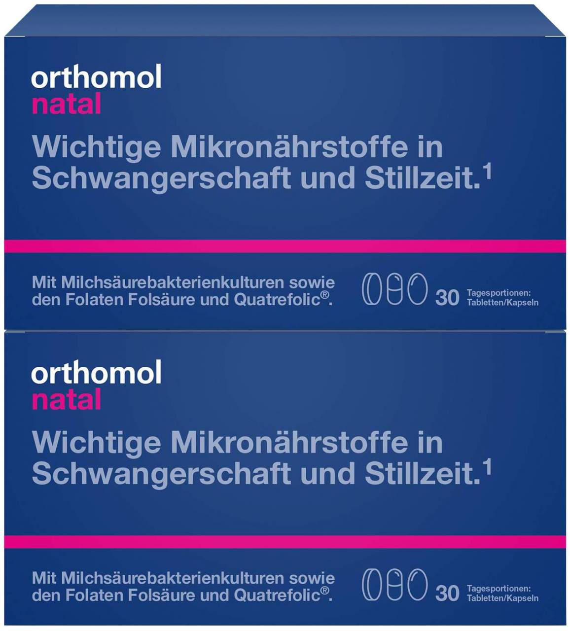 Orthomol Natal Tabletten-Kapseln Kombipackung 2 x 30 Portionen