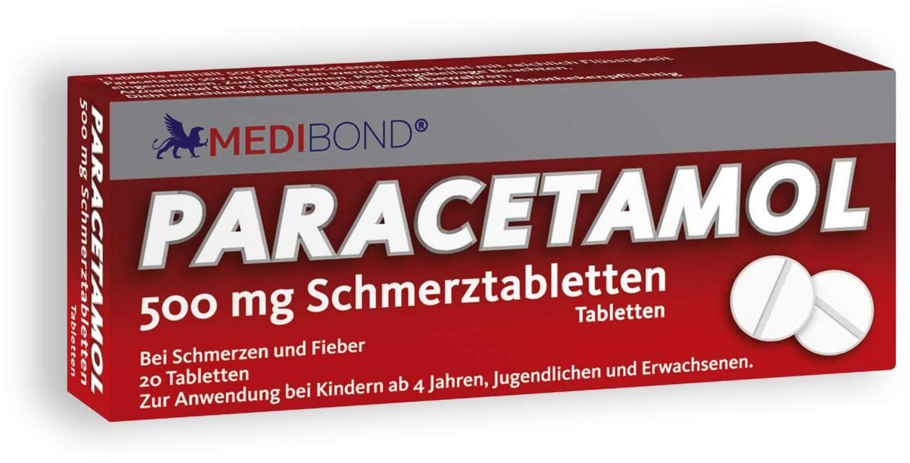 Paracetamol Medibond 500mg Schmerztabletten 20 Stück