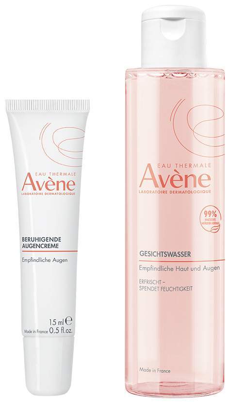 Avene Gesichtswasser 200 ml + Avene Beruhigende Augencreme 15 ml