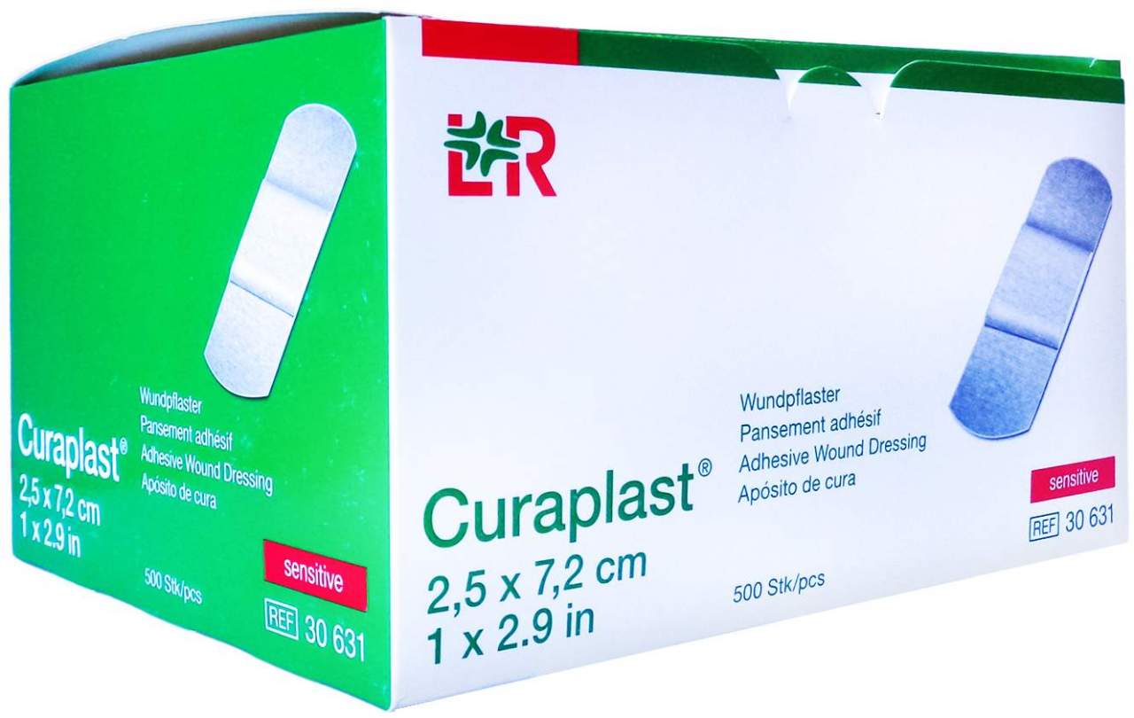 Curaplast Strips Sensitiv 2,5 X 7,2 cm 500 Pflaster
