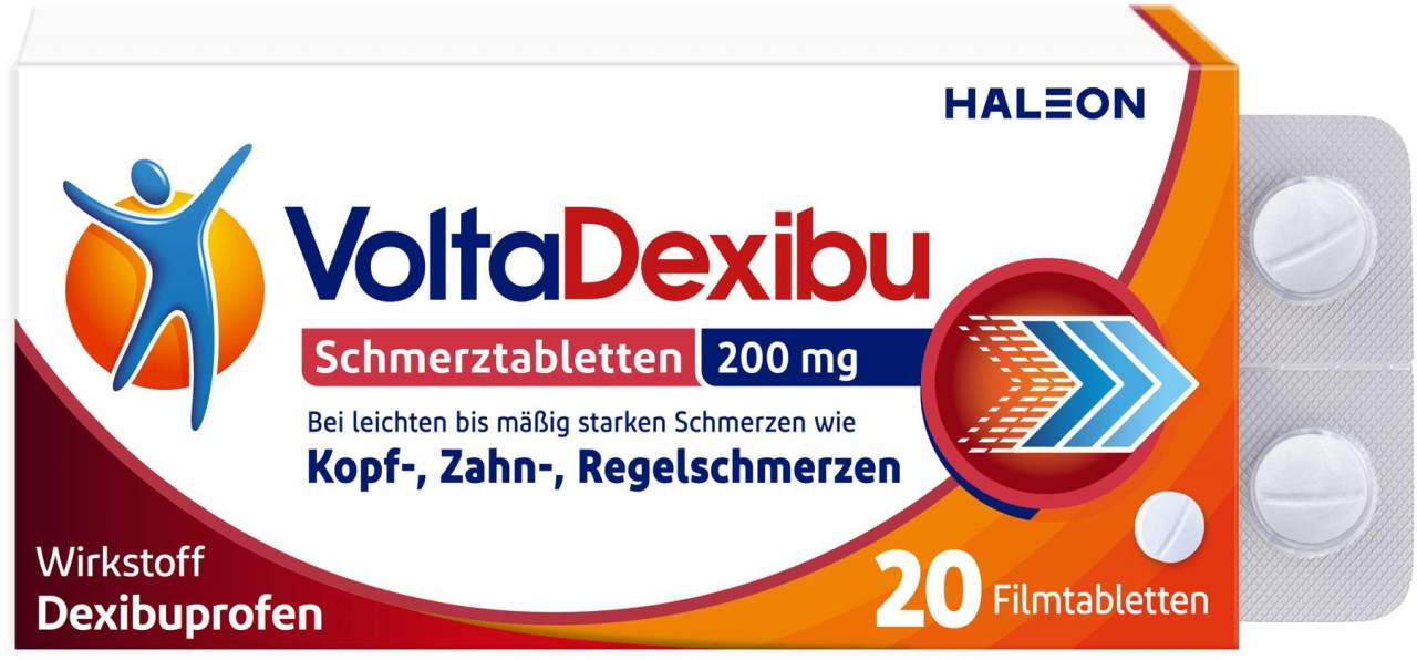 VoltaDexibu Schmerztabletten 200 mg 20 Filmtabletten