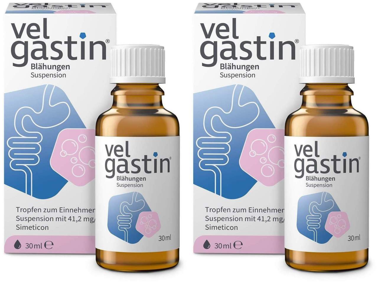 Velgastin Blähungen Suspension zum Einnehmen 2 x 30 ml